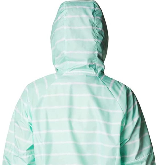 🆕Columbia Women's Side Hill™ Printed Windbreaker, XL-Mint Cay Tie Dye Stripe Pr - Picture 2 of 7